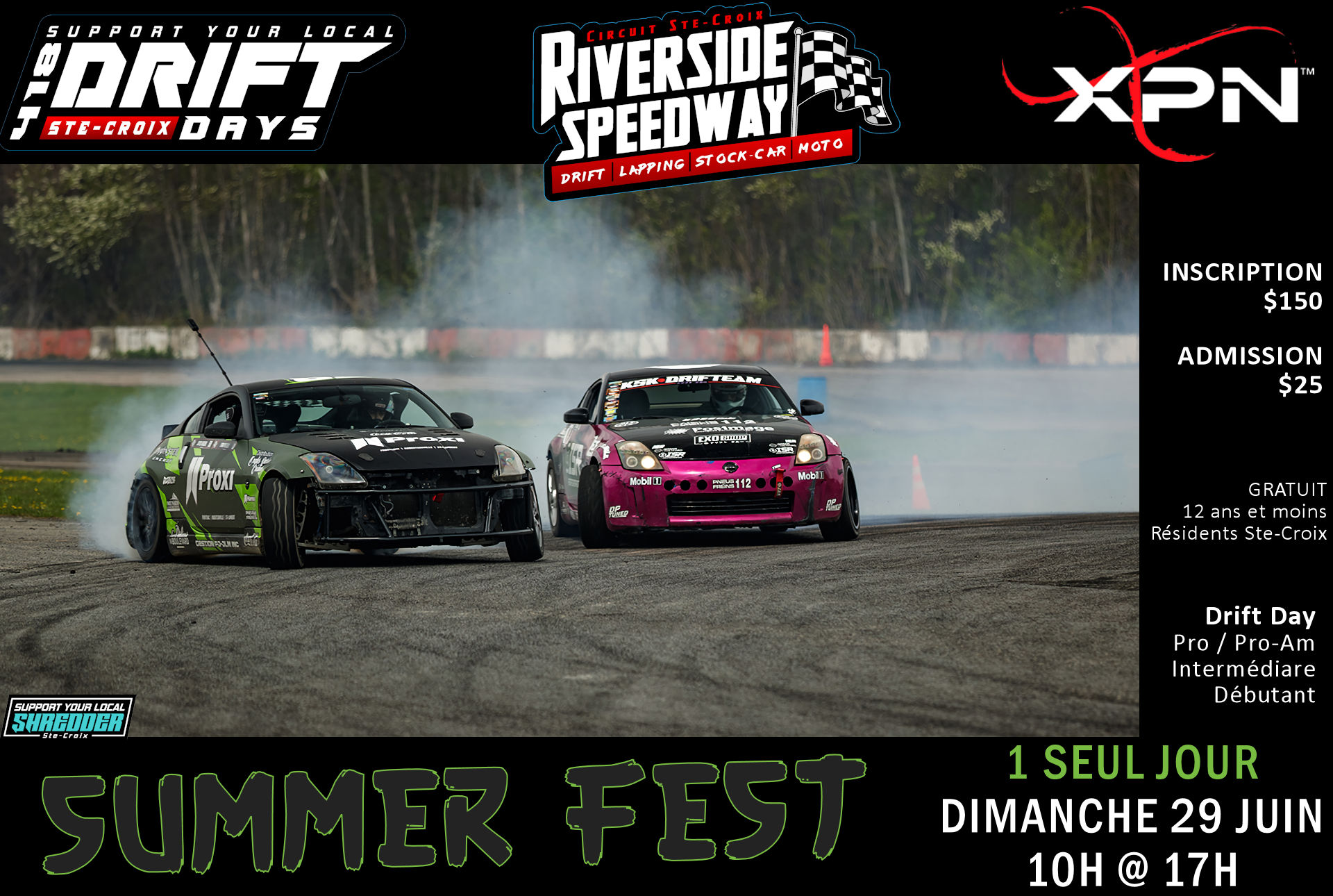 St. Croix Drag Racing CIRCUIT STE CROIX RIVERSIDE SPEEDWAY – DRIFT-STOCK CAR-LAPPING-MOTO